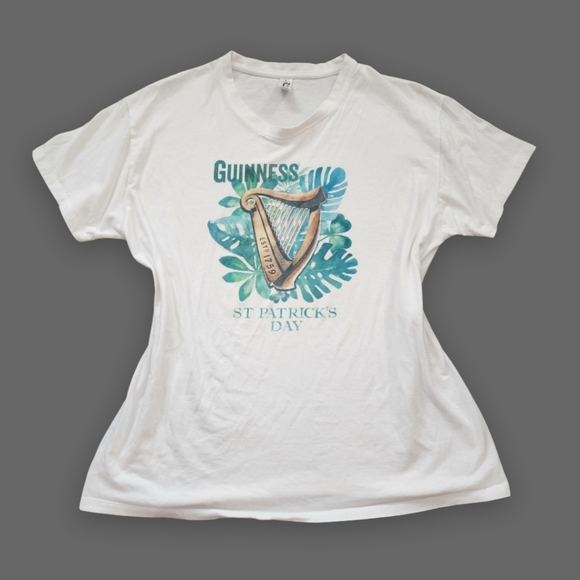 White Guinness St.Patrick's Day Tee, Women's XL - Picture 1 of 8